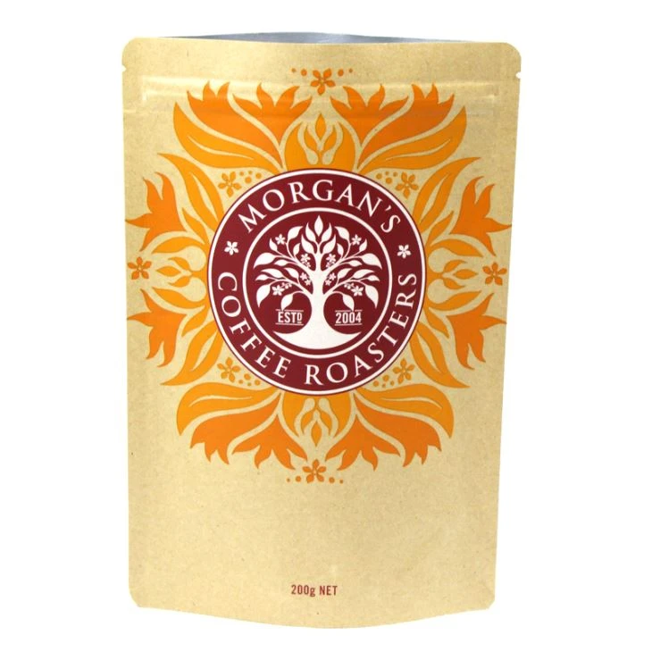 Kraft Paper Stand Up Glidelås Koffertaske Med Vlave