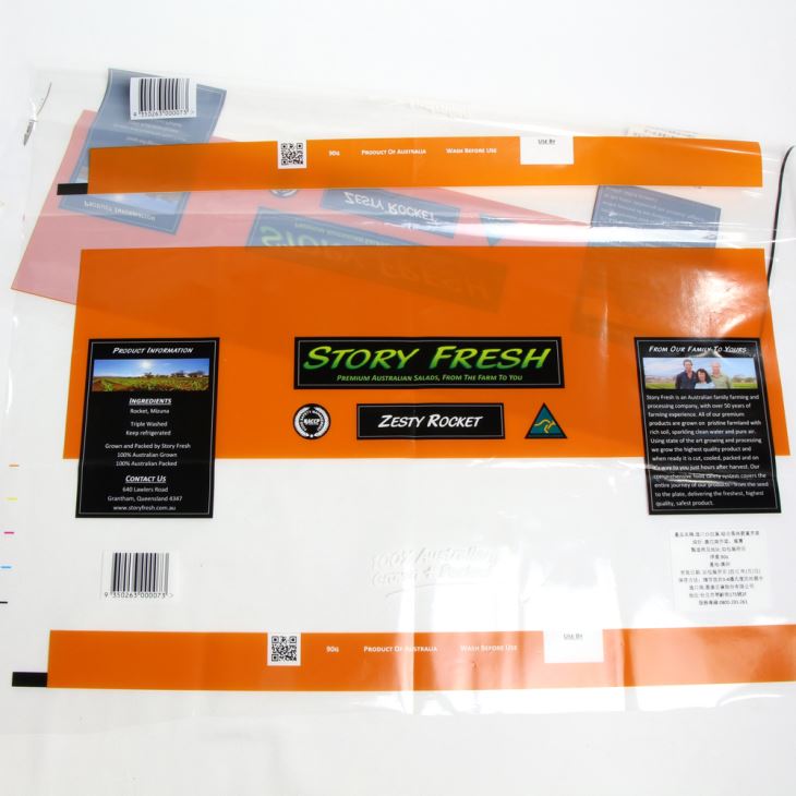 35 Micon Anti-tåke BOPP-film brukt til grønnsak / salatemballasje