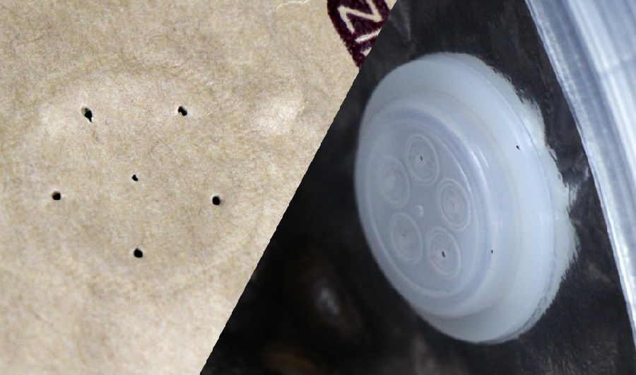 Flat Bottom Kraft Paper Pouch med vale