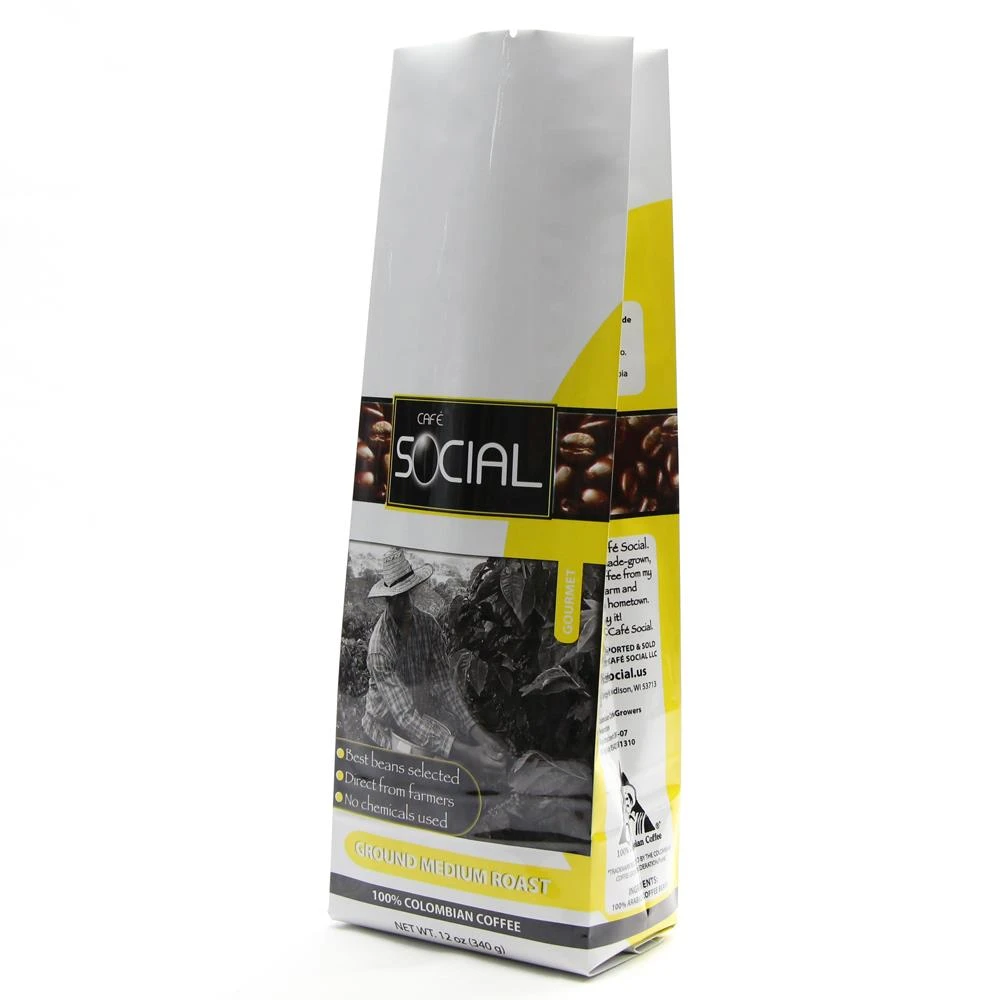 Aluminium Folie Side Gusset Coffee Packaging Bag Aluminum Foil Side Gusset Coffee Packaging Bag