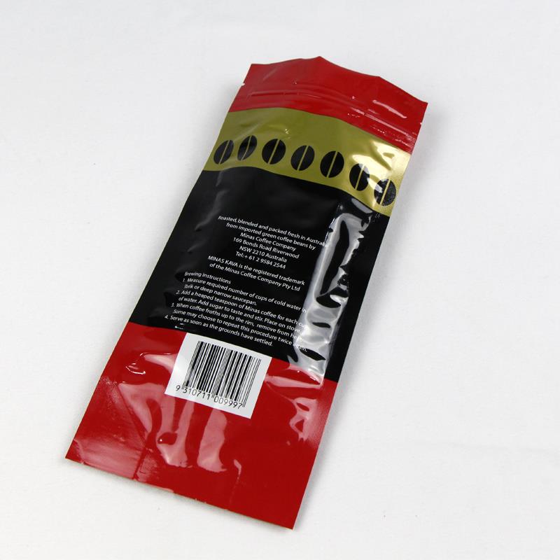 Aluminiumfolie glidelås kaffeemballasje Aluminum Foil Zipper Coffee Packaging Pouch