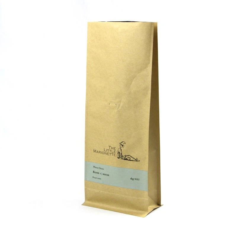 Kraftpapir Aluminiumfoliepose med ventil 8 Side forseglet Kraft Paper Aluminium Foil Bag With Valve 8 Side Sealed