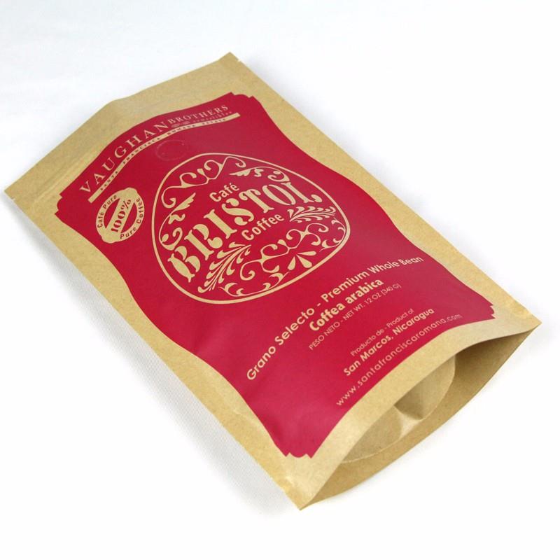 Stående opp pose med ventils glidelås Standing Up Pouch With Valve Zipper Lock