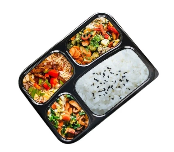 4 compartment leak-proof food container