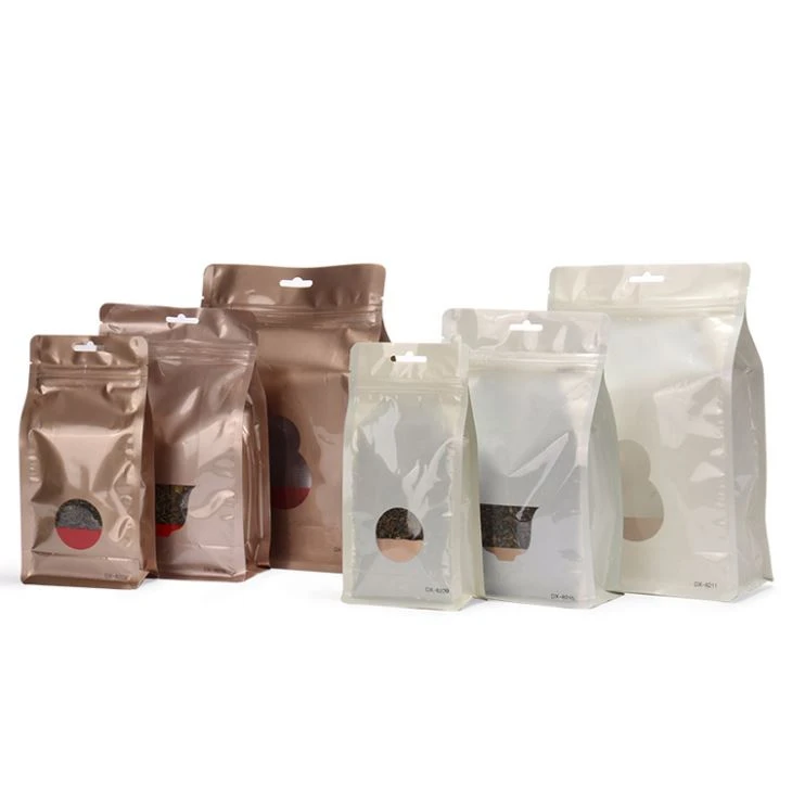 Plattbunn Plast Side Gusset Bag Med Vindu