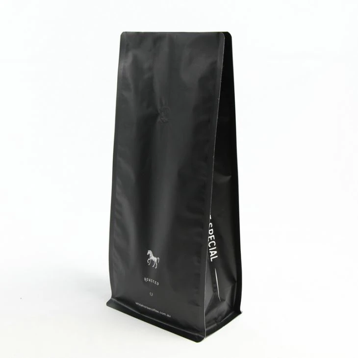 Aluminiumfolie kaffesekk med ventil 8 Side forseglet