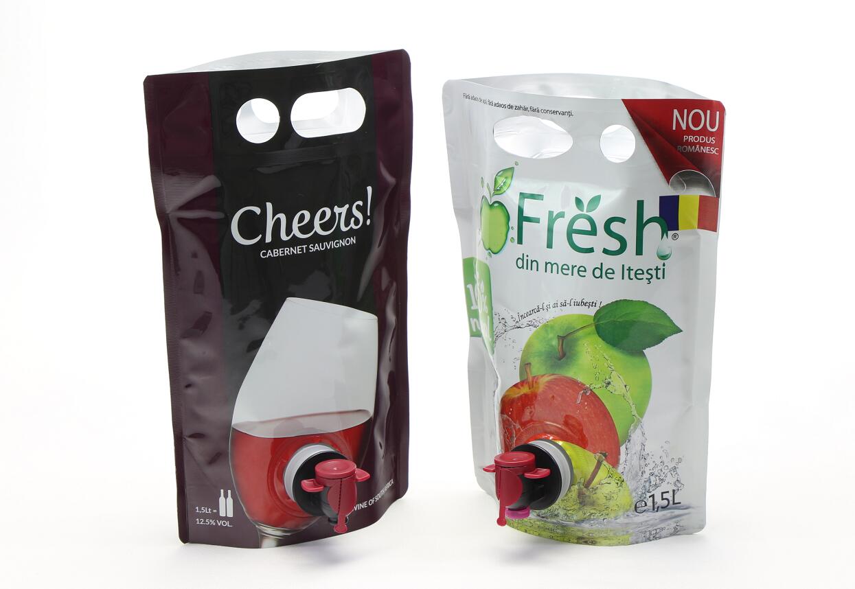 Stå opp tut frukt Juice rød vin veske