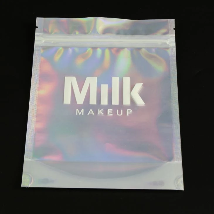 Plastic Make Up Vesker med klart vindu og glidelås