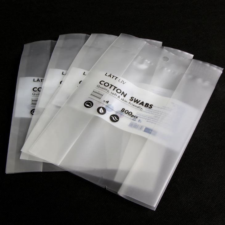 Side Gusset Cotton Swab Plastic Packaging Vesker