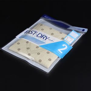 Plastic Garment Packaging Vesker med glidelås Top Clear Window Custom Printing