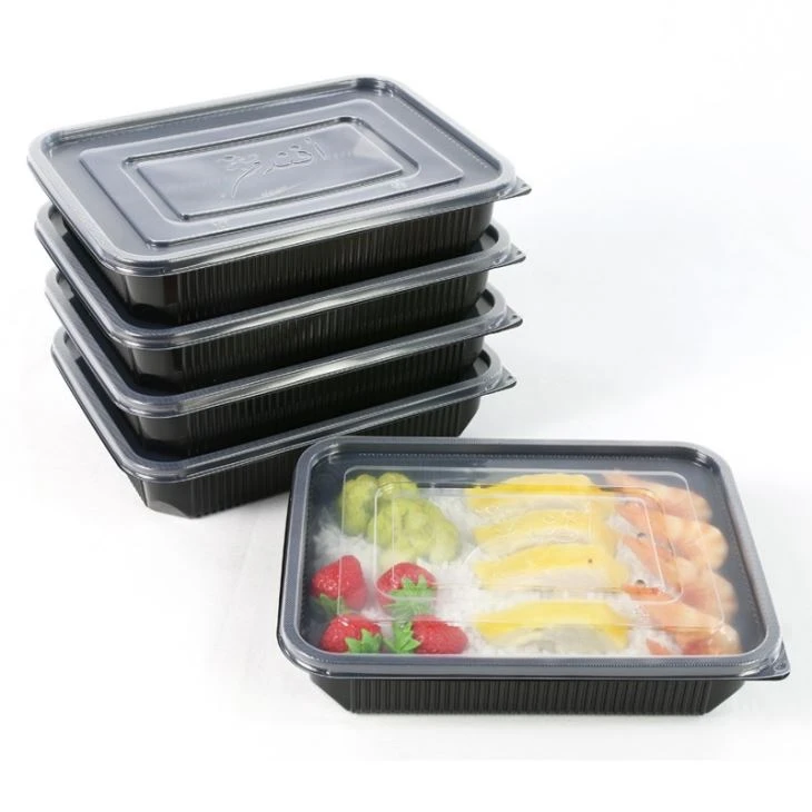 1200 ml Lunsj Bento Box PP Takeway Matbeholdere med lokk