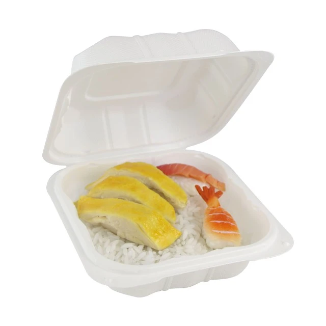 6x6 tommer hengslet til-Go Food Containers FDA Food Grade