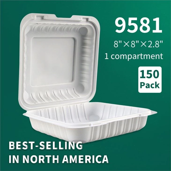 YR9581 America Hot Sale Engangs Take Out Clamshell Matbeholder Mikrobølgeovn hengslet lunsjboks