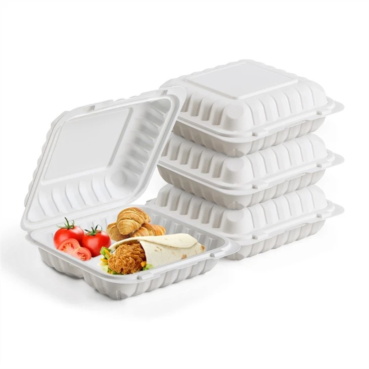 3 Compartment Hinged Lid Containers