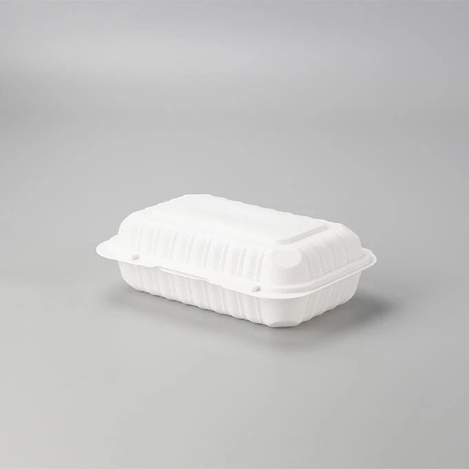 3-roms biologisk nedbrytbar engangs takeaway Mikrobølgepakningsbokser Plast L...