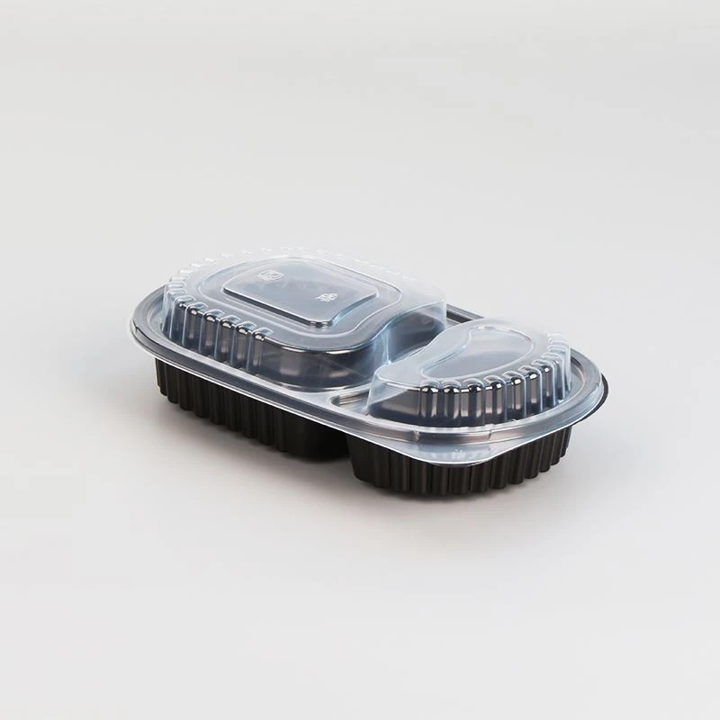 9x9x3 Biologisk nedbrytbar Mikrobølgeovn 3-roms matbeholder BPA-fri med plast...