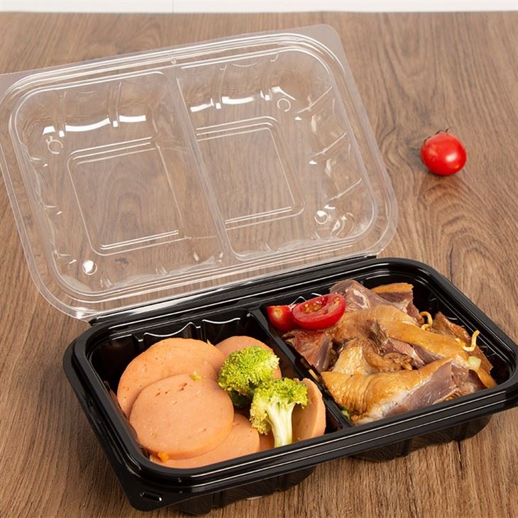 9x6'' tofarger matbeholder for takeaway