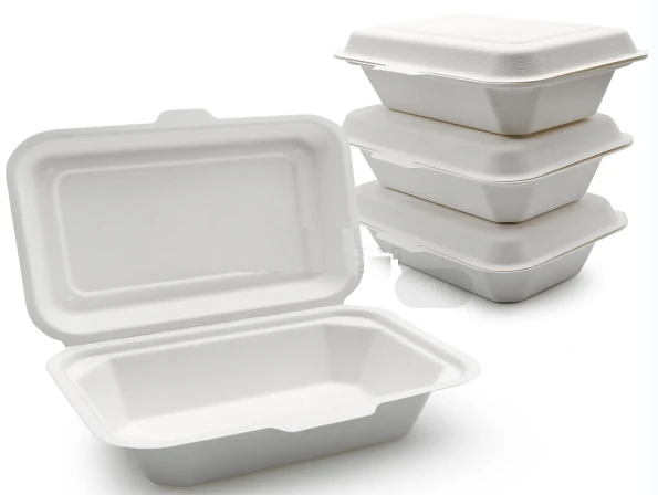 Bagasse To Go-beholdere med lokk