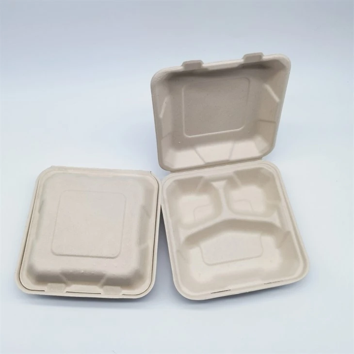 Papirmasse matbeholder Clamshell