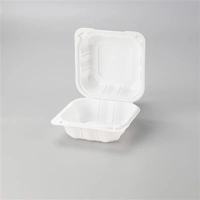 6x6 MFPP hvit farge Clamshell-hengslede matbokser