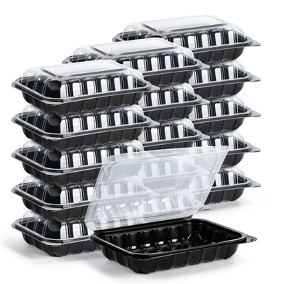 Engangs Bento Take Out hengslet boks