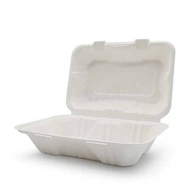 To Go Containers Bagasse hengslet