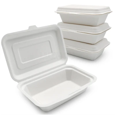 To Go-beholdere med lokk Engangsbagasse