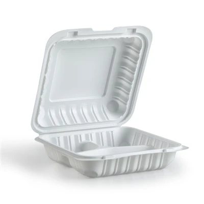 Hvit matbeholder for take away