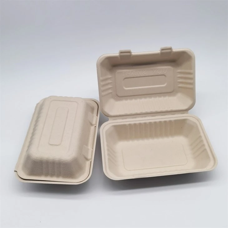 Sukkerrør Bagasse biologisk nedbrytbare take-away-matbeholdere