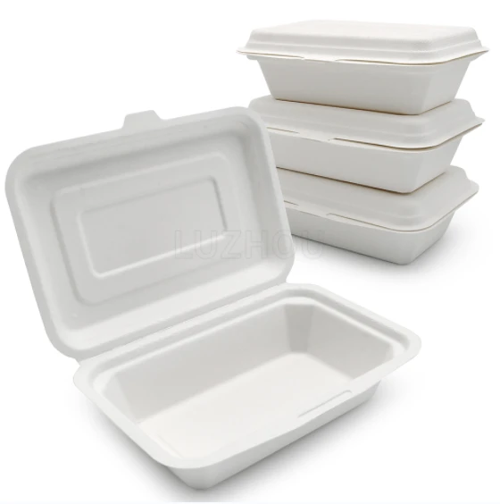 To Go-beholdere med lokk Engangsbagasse