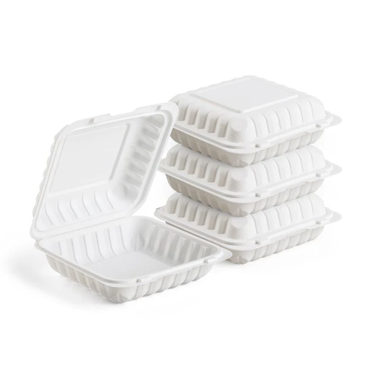 Hvite Clamshell matbeholdere