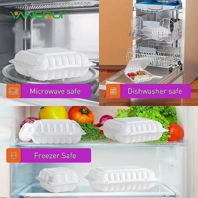 3 Compartment Hinged Lid Container