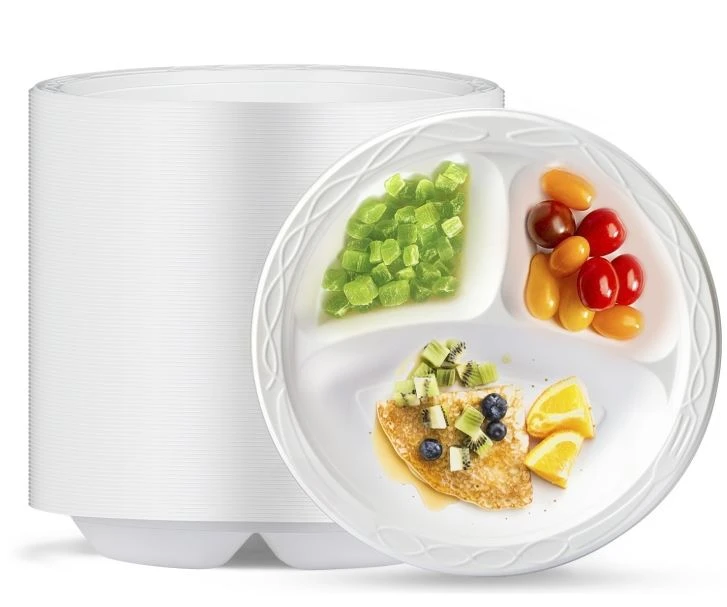Svart og hvit MFPP rund plate