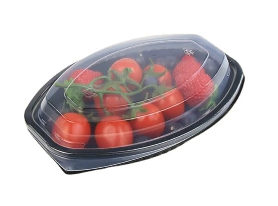 Ovale matbeholdere i PP plast med lokk