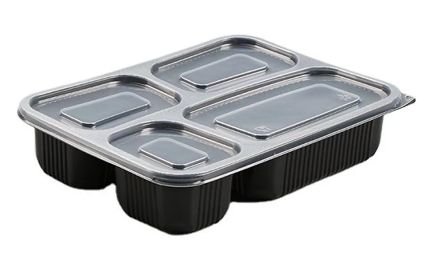Take Away-beholder i plast med 4 rom