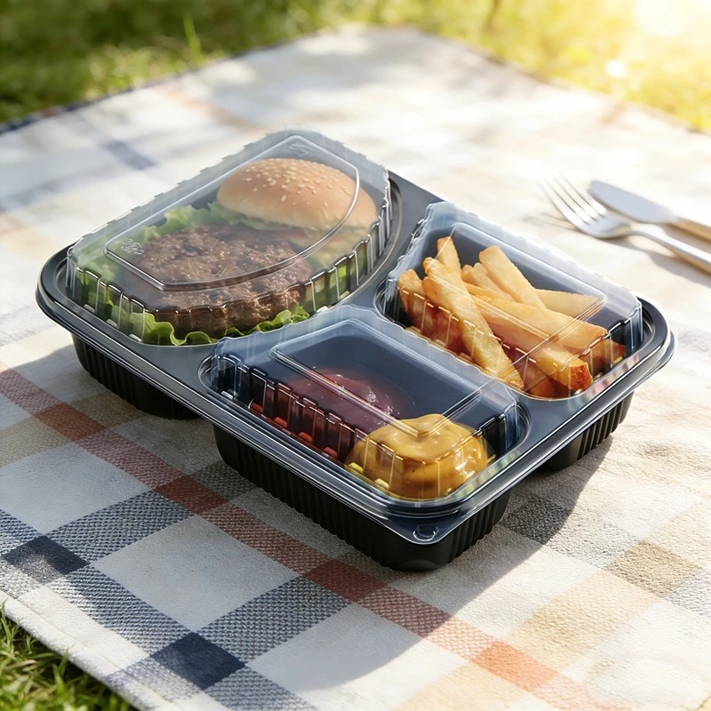 3 compartment food container
