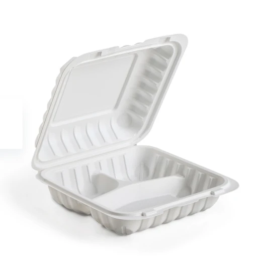 11118 inch MFPP Food container with 3 Compartment 8 inch MFPP Food container with 3 Compartment