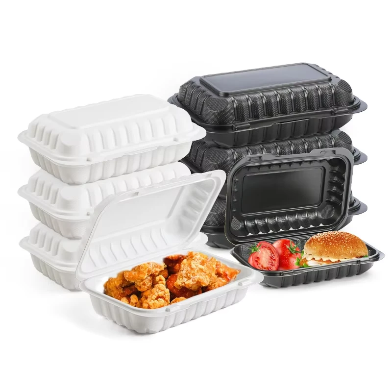Disposable Plastic Take Out Hinged Food Container