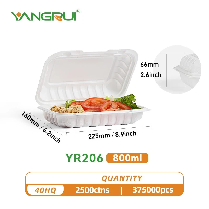 Disposable Plastic Take Out Hinged Food Container