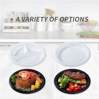 3 Compartment Plastic Plates