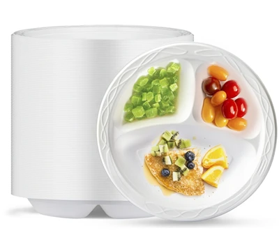 Svart og hvit MFPP rund plate